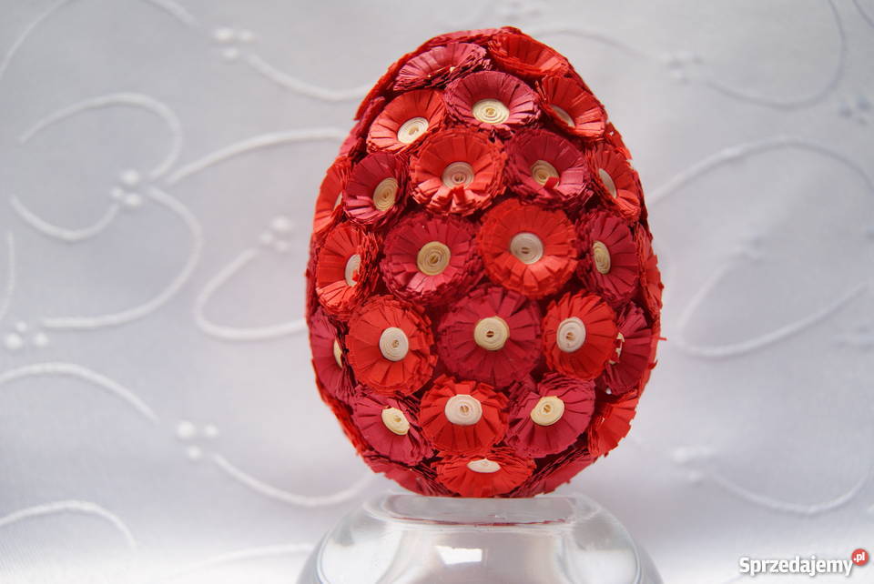 Jajka wielkanocne zajączki quilling Przeciszów
