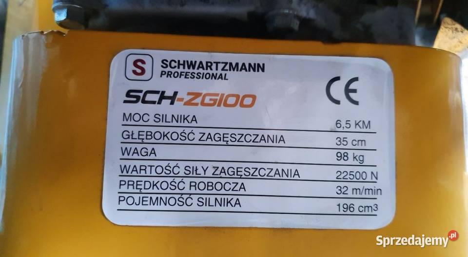 Wynajem 100 doba 100 Zagęszczarka Ubijak 65 śląskie Bielsko-Biała