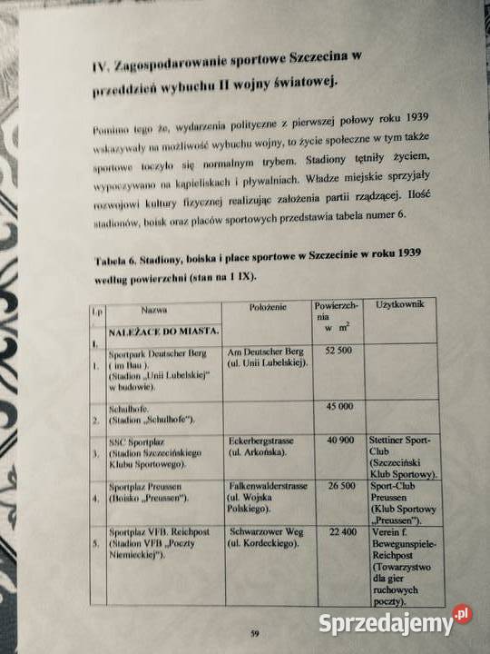 3826 Kluby I Organizacje Sportowe Szczecin Antykwariat