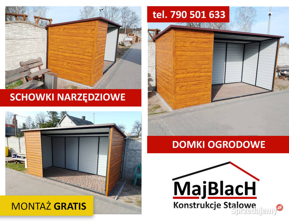 Mały Garaż Blaszany Schowek na Narzędzia Wiatka zachodniopomorskie Gryfice