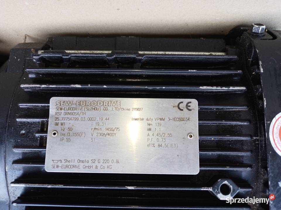 Silnik elektryczny 11 kW z przekładnią Jasło