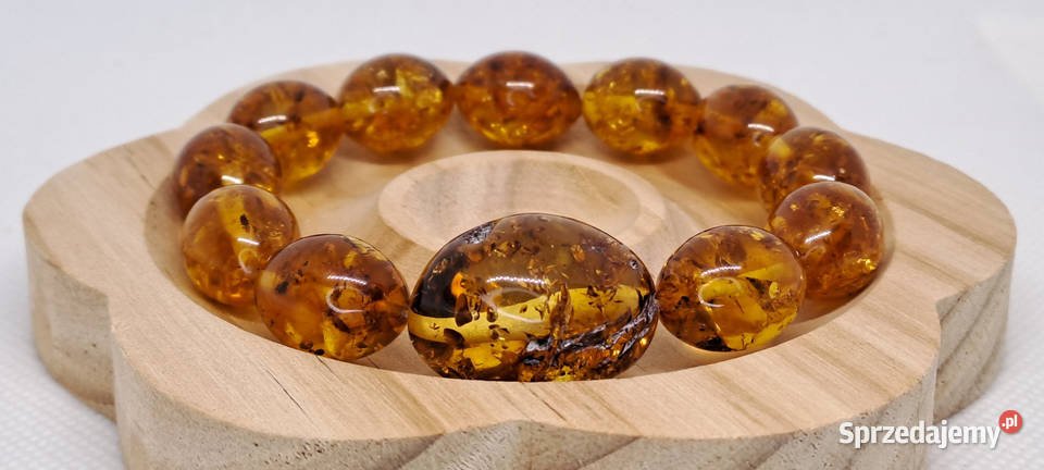 Bransoletka z bursztynu bursztyn bałtycki oliwka Warszawa sprzedam