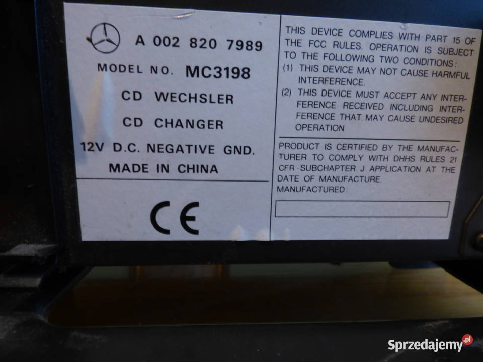 Zmieniarka płyt do mercedes w210e