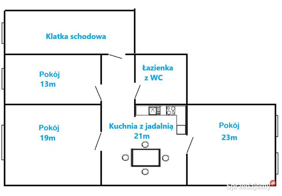 Wynajmę mieszkanie duże 3 pokoje 80m Śródmieście Wrocław