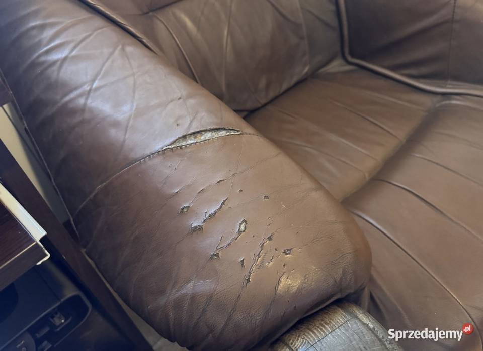 Zestaw kanap skórzanych 321 3 rozkładane na Komplety wypoczynkowe Brzeziny