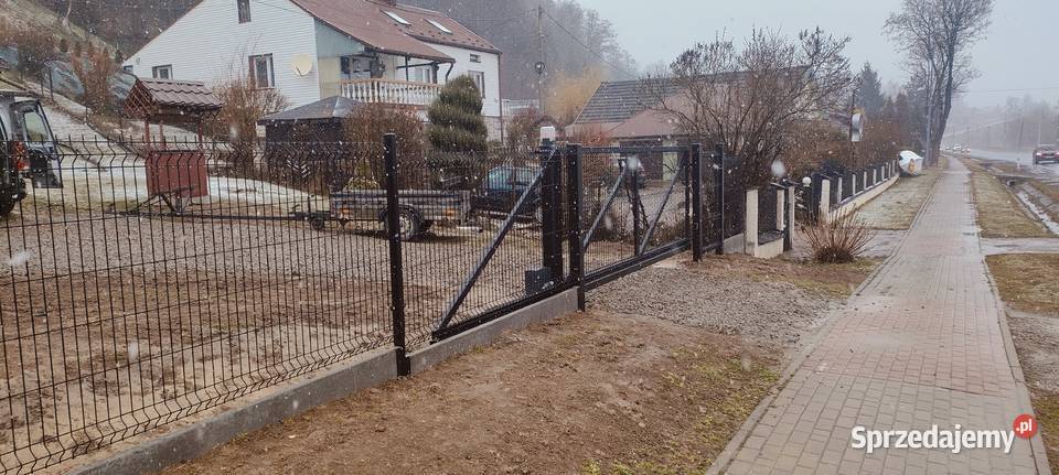 Brama przesuwna 3D ocynkowana i malowana małopolskie Gorlice