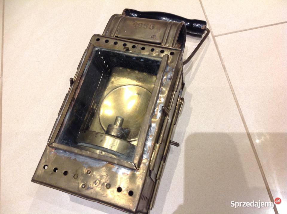 Stara Lampa Mosiężna Karbidowa Sygnowana lubuskie Nowa Sól