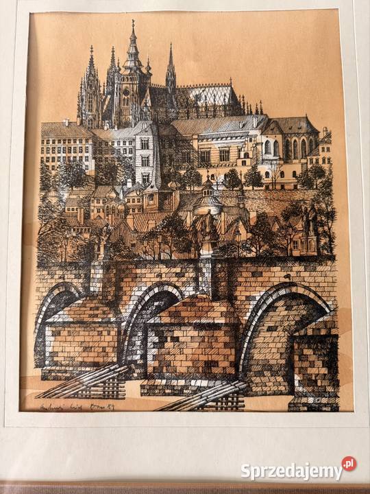 Grafika Artystyczna Praga 1982 Sygnowana