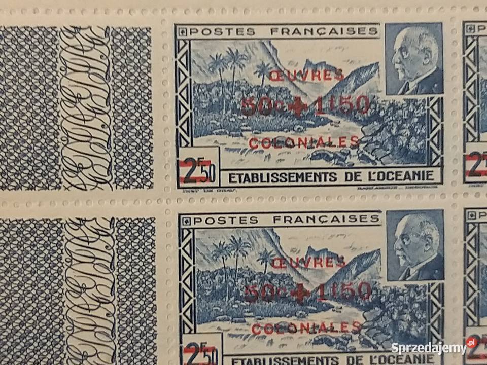 Znaczek kolonialny Oceania Francuska Fautaua Bronisze