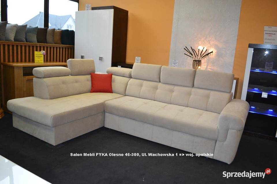 Nowy Narożnik 190x280 ATLANTA Tkanina Zmywalna Meble Olesno