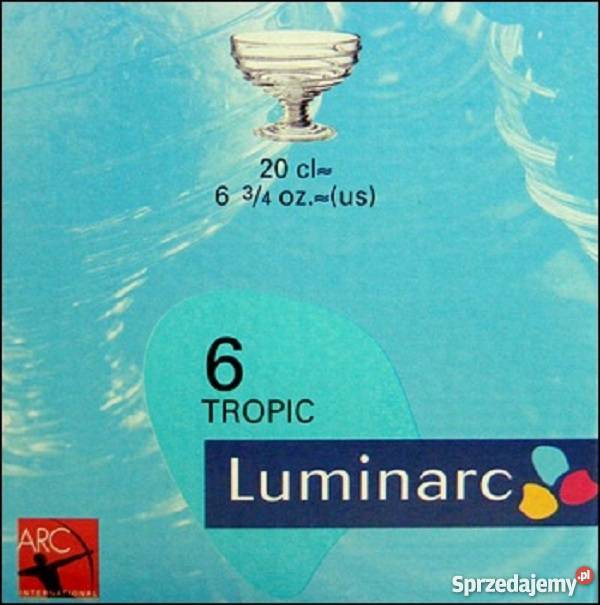 Pucharki do lodów 6 Luminarc Tropic zachodniopomorskie Kołobrzeg sprzedam