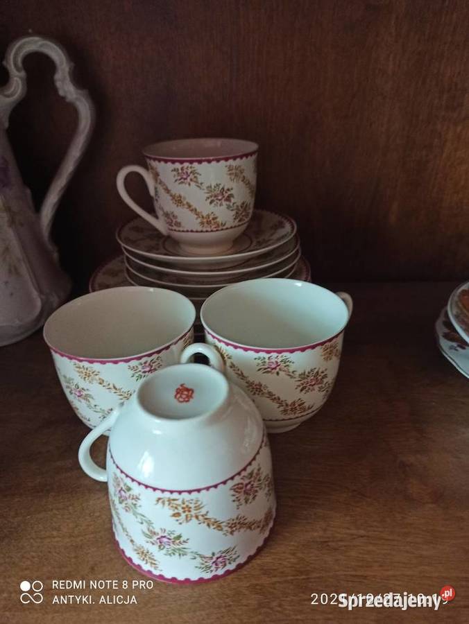 Filiżanka z talerzykiem deserowym Łomonosow pomorskie Gdańsk