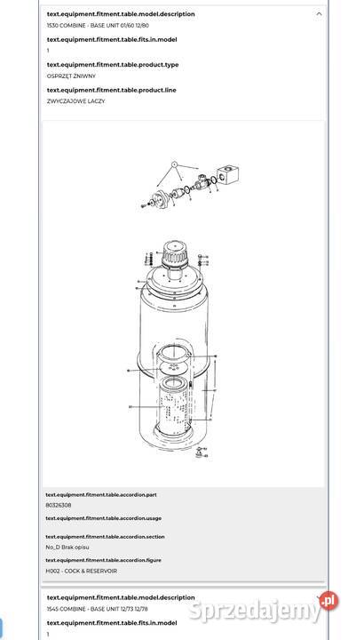 Filtr hydrauliczny Holland 1530 1545 80326308 świętokrzyskie Końskie sprzedam