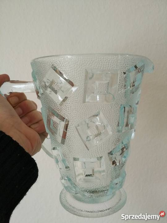 Zestaw na kompot grube kolorowe szkło Gorlice
