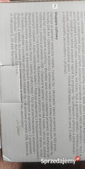 Interaktywne pióro z funkcją tabletu