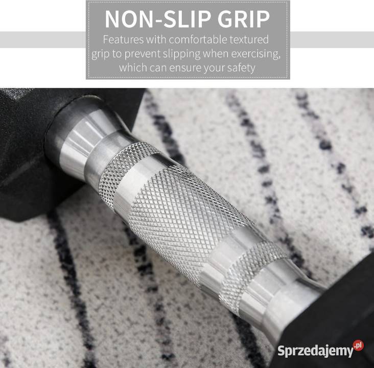 Zestaw 2 gumowych hantli Fitness Metalowa guma małopolskie sprzedam