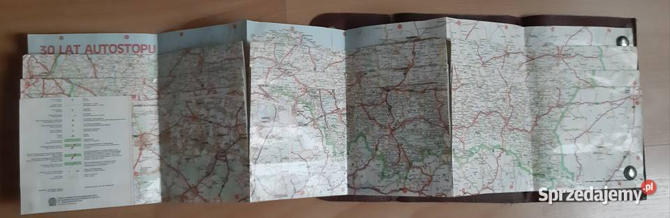 Nosnik mapa samochodowa Polski 30 lecie Pozostałe śląskie Sosnowiec