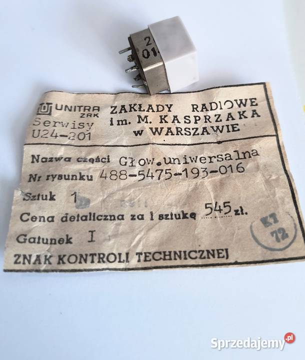 GŁOWICA DO MAGNETOFONU SZPULOWEGO ZRK ZK140145 Wieliczka
