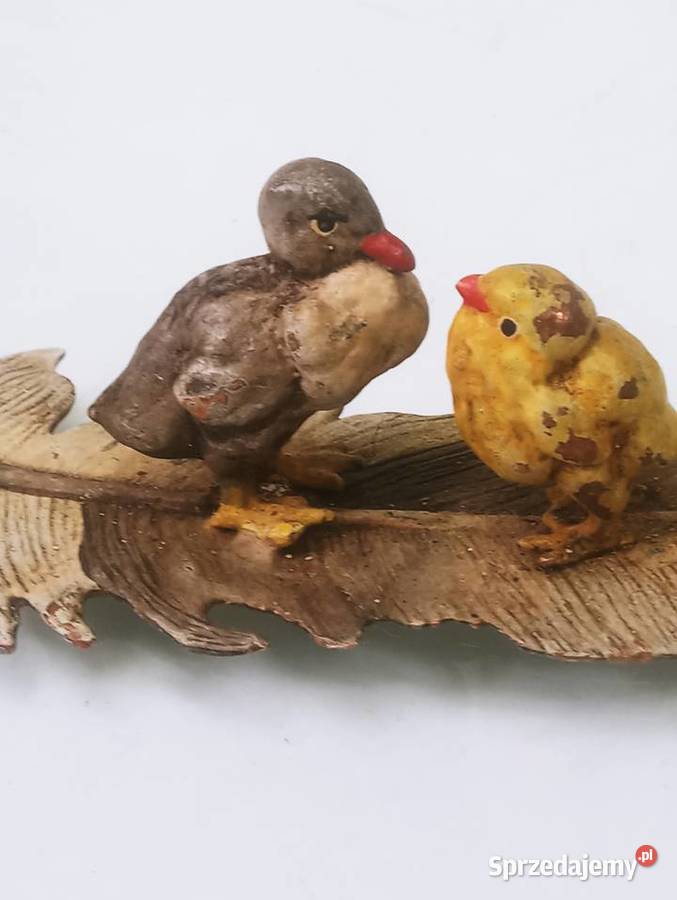 Franz Bergmann Brąz Rzeźba Ptaszki na Piórze Nowa Sól sprzedam