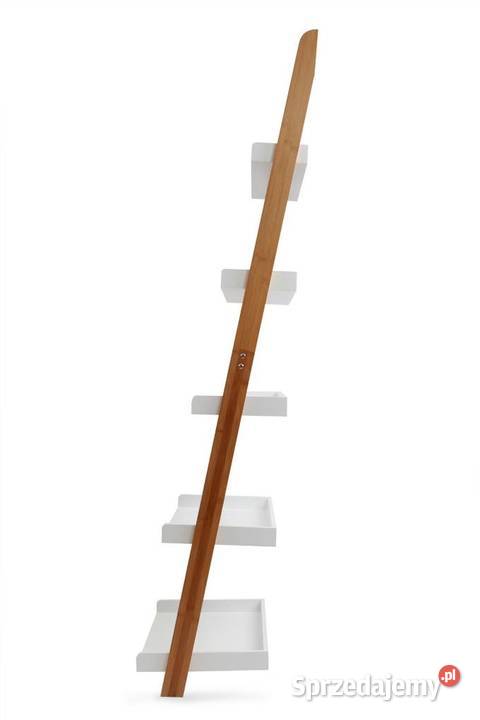 Podpierany pięciopiętrowy regał bambusowy GoEco