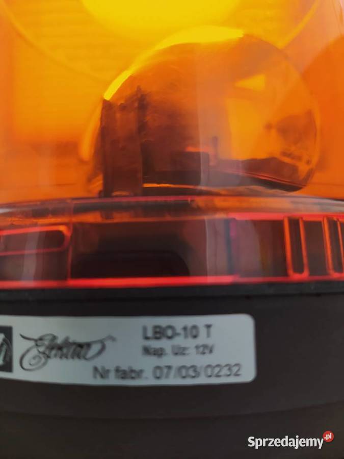 Lampa ostrzegawcza kogut LBO10T obrotowa ELEKTRA Warszawa