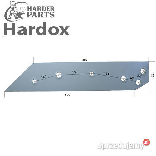 Płoza długa HARDOX 57998P części do pługa OVERUM Suwałki
