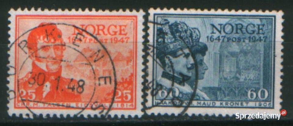 Zn Norwegia Mi 326 32 kas 1947 Gliwice