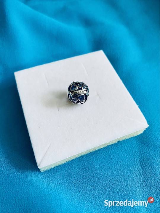 nowa urodzinowa zawieszka charms beads grudzień srebro