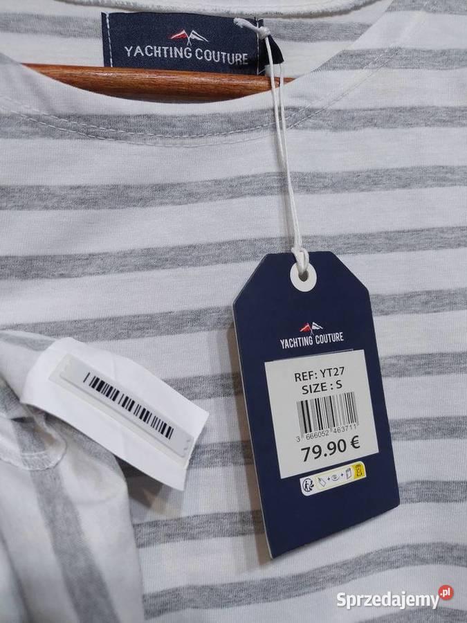 Yachting Couture S bluzka tunika paski popielaty Kraków