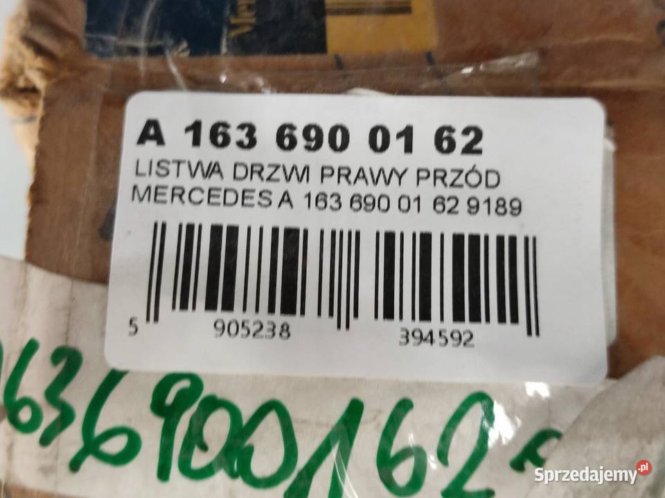 LISTWA DRZWI PRAWY PRZÓD MERCEDESBENZ ML W163 lubelskie sprzedam