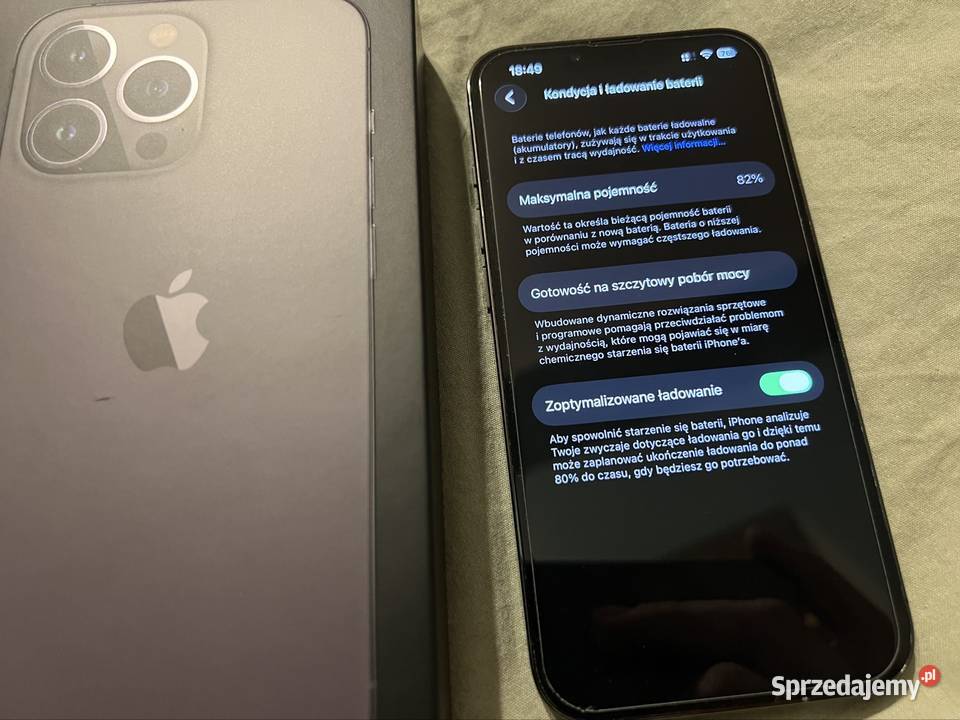 iPhone 13 Pro 128 GB szary 82 baterii wzorowy lubelskie Hutki