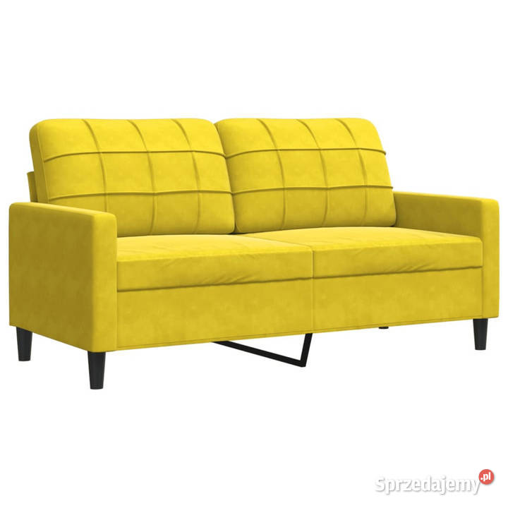 Sofa 2osobowa żółta 140 tapicerowana aksamitem Warszawa
