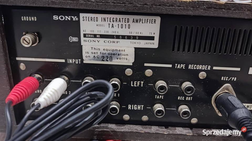 Sony TA1010 wzmacniacz audio Japonia uszkodzony Swarzędz
