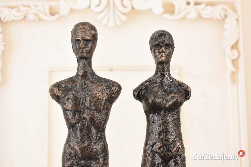 2x Nowoczesna Figura z Żeliwa Mężczyzna i Kraków