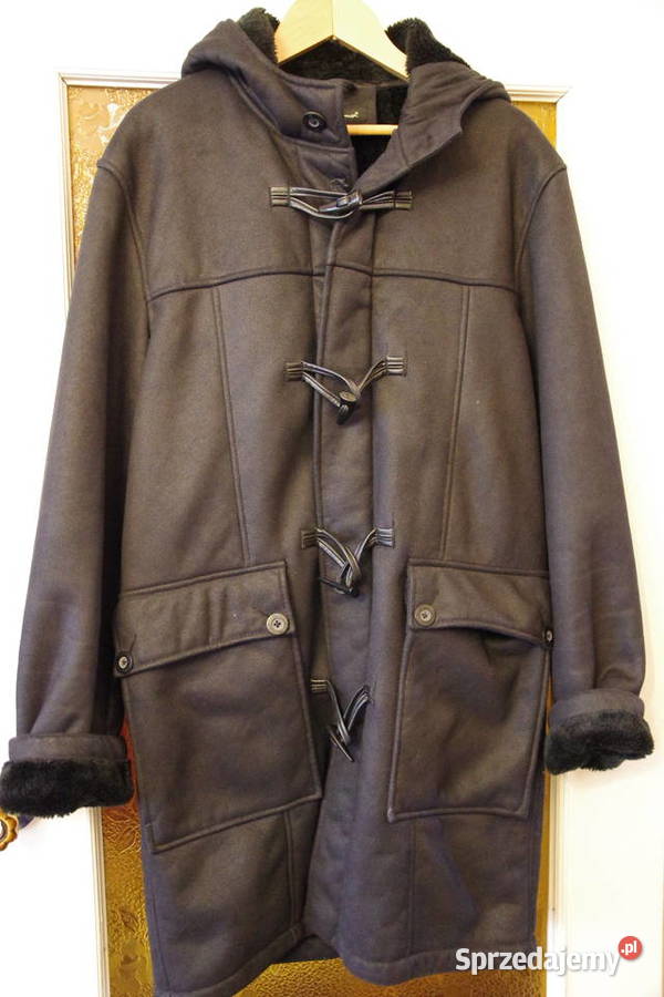 Kożuch nowy L z kapturem sztuczny Kurtki i płaszcze Gdańsk sprzedam