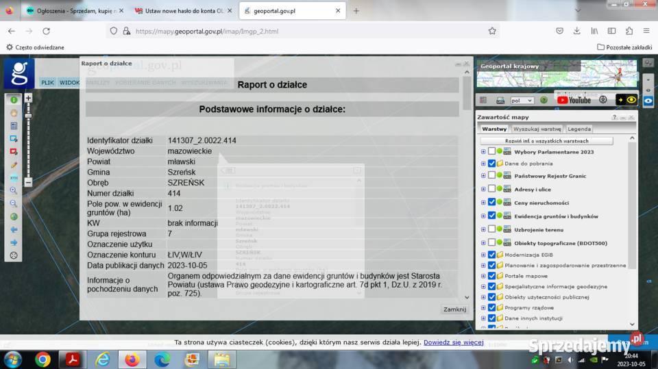 Sprzedam łąkę Szreńsk sprzedam