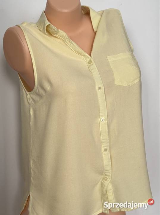 Żółta koszula bez rękawów Cropp bez rękawa mazowieckie Pruszków