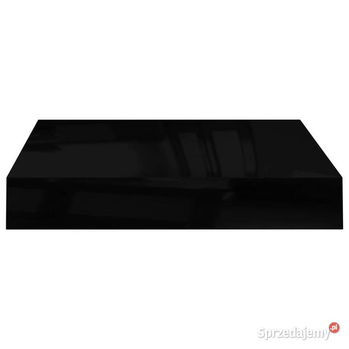Półki ścienne 4 czarne wysoki połysk 23x235x38 sprzedam
