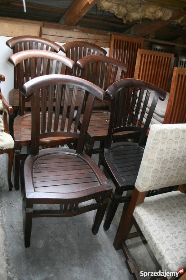 Krzesła kolonialne palisander 6-10 sztuk