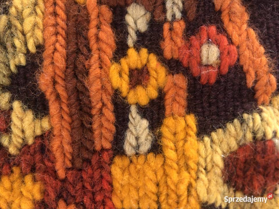 Wełniany kilim Cepelia lata 70 XX w Vintage PRL małopolskie