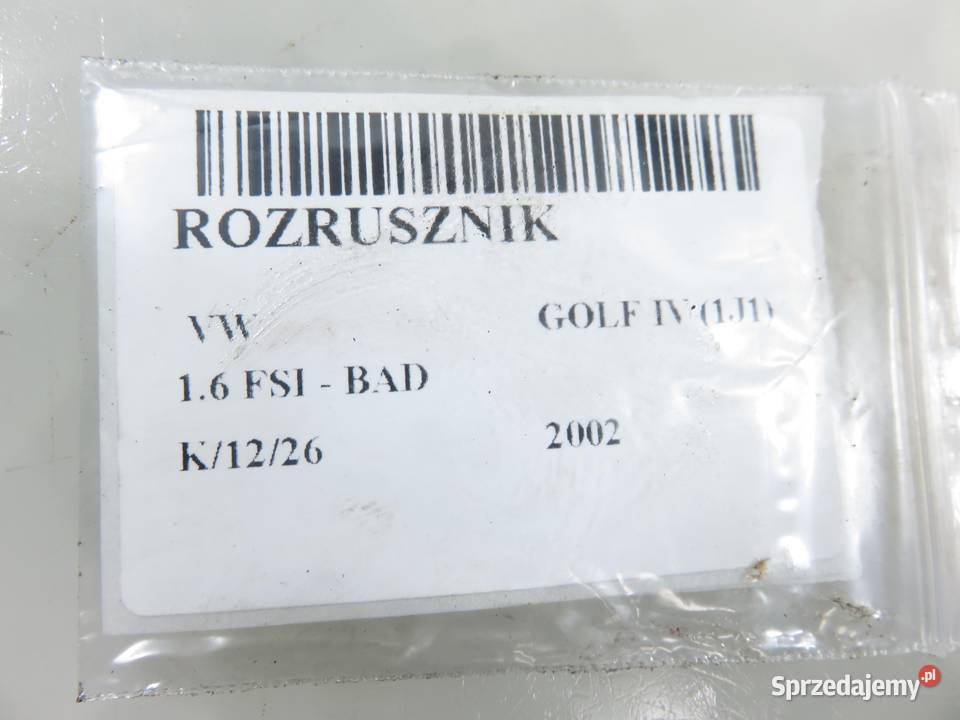 ROZRUSZNIK VW GOLF IV 16 FSI Układ elektryczny silnika małopolskie