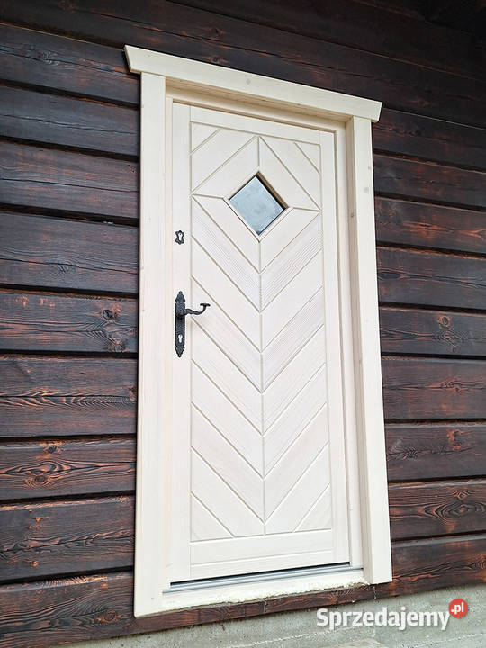 Drzwi Drewniane Wejściowe Zewnętrzne Retro 1