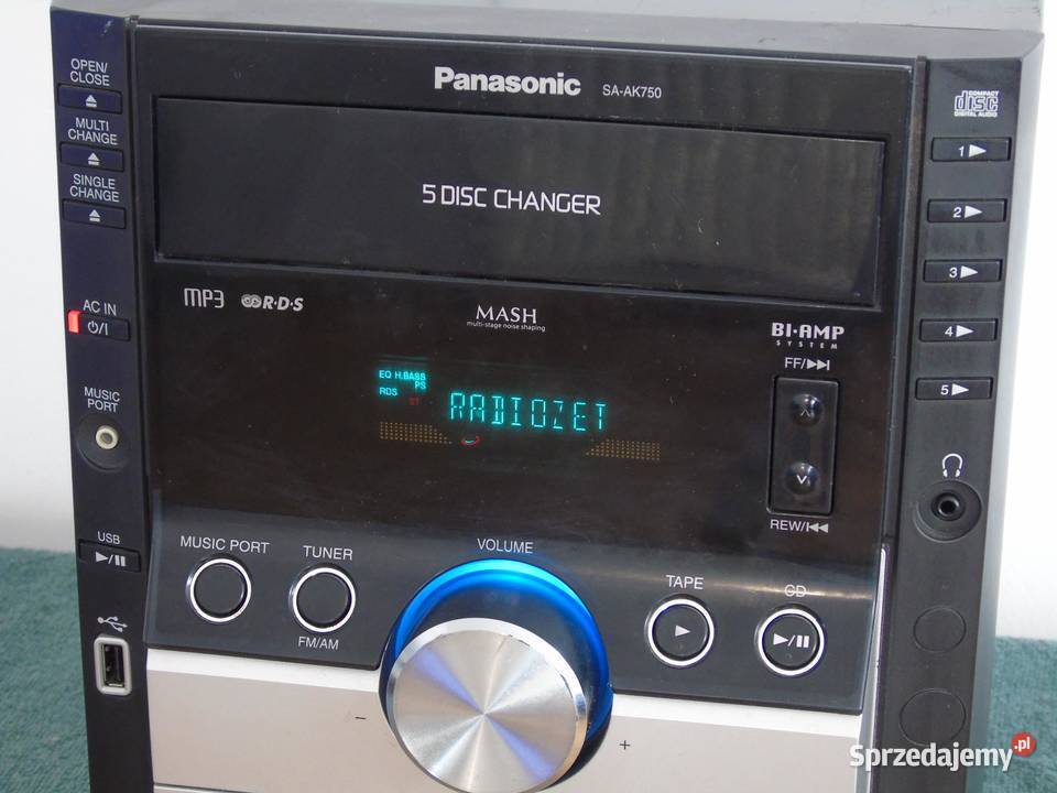 Wieża Panasonic SAAK750 USB mp3 RDS CD AUX Jasło