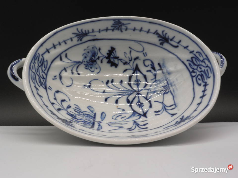 Antyczna Porcelanowa Forma do Budyniu Wzór Raszków