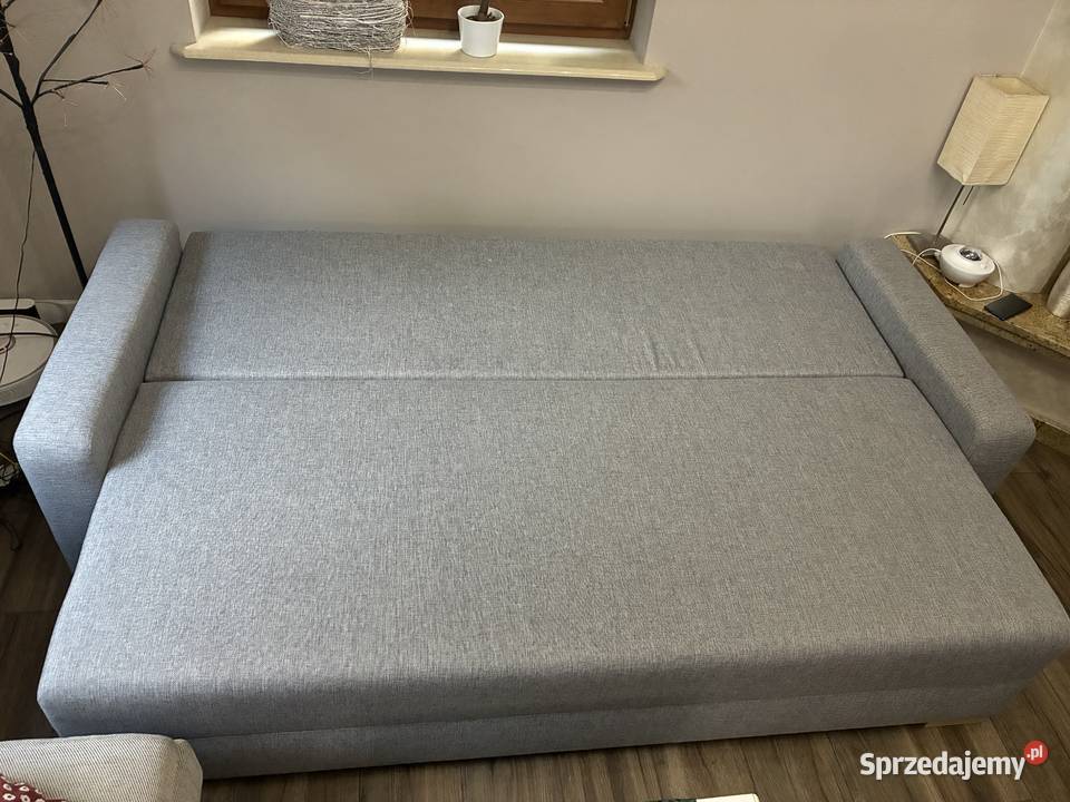 GRLVIKEN Sofa 3osobowa rozkładana szary łódzkie Szadek