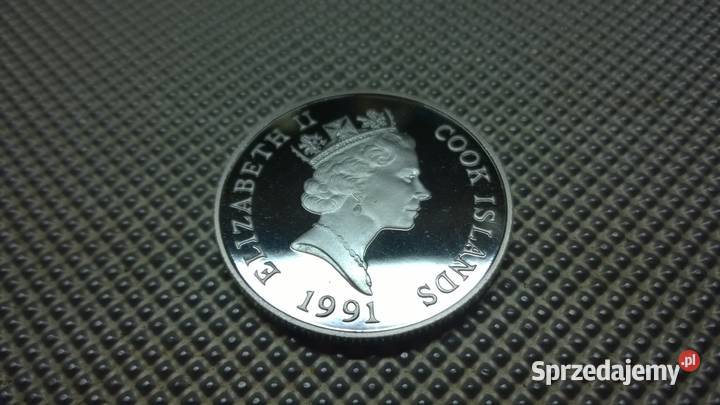 moneta Wyspy Cooka 5 dolarów 1991 Mundial 1994 Warszawa
