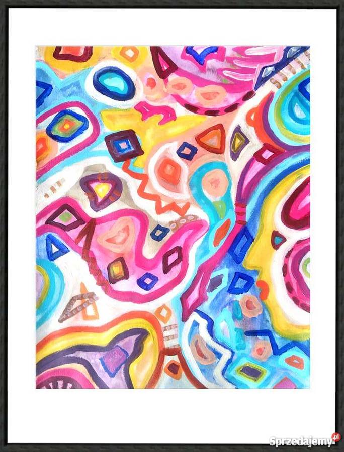 Obrazy nowoczesne abstrakcyjne kolorowe Świerzawa