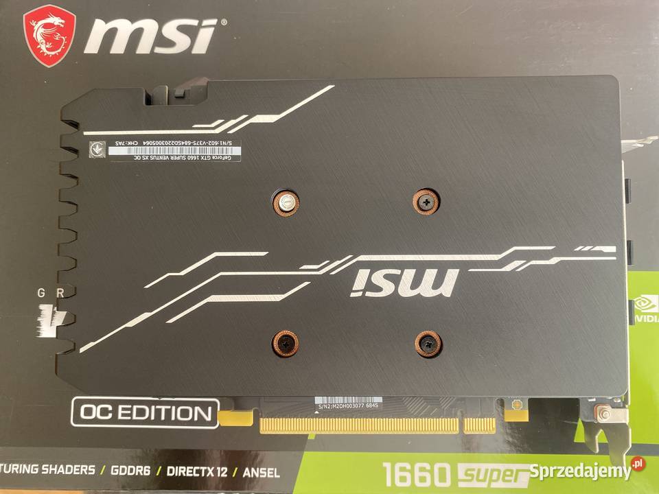 Karta graficzna MSI GEFORCE GTX 1660 Super 6GB aktywne Piekary Śląskie