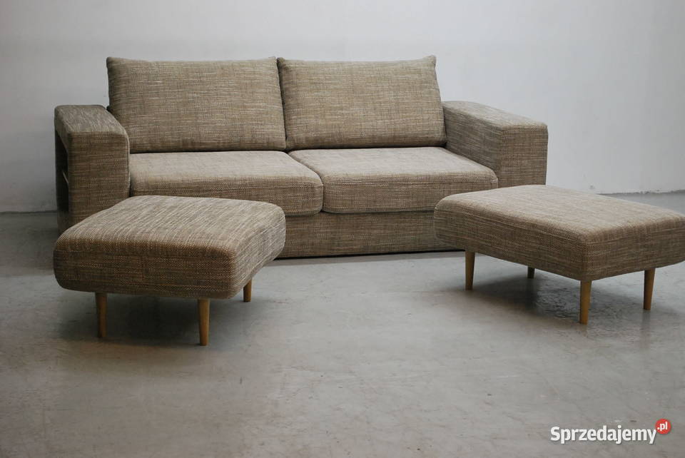 111OHG Sofa 3 osobowa + 2 pufy nowoczesny design