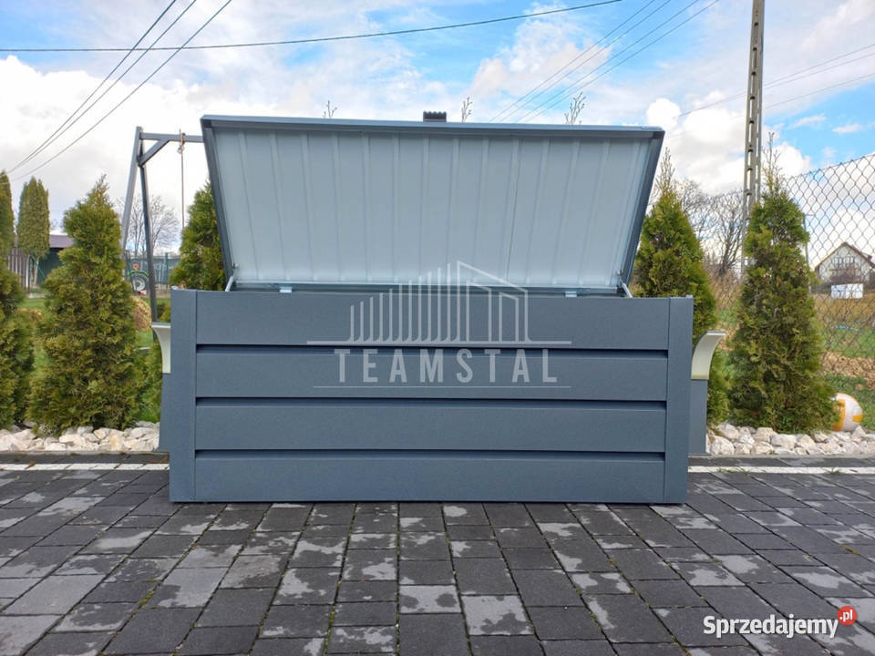 Skrzynia ogrodowa metalowa kufer 150x60x70 Ostrowiec Świętokrzyski